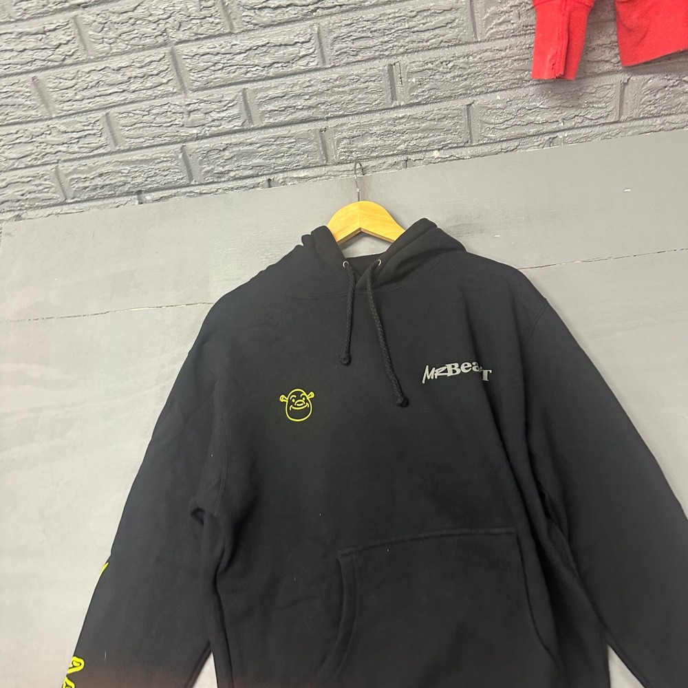 MrBeast Shrek Hoodie Black Small YouTuber Merch Graphic Sweatshirt Pullover